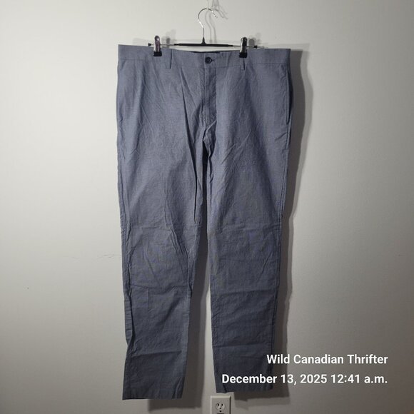 Tristan 36 Light Gray Dress Pants Cotton Flat Front Tailored Fit - Picture 1 of 5